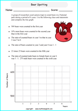 worksheets with line graphs for primary math students