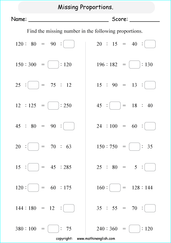 Download 6Th Grade Math Ratios Worksheets Stock - Worksheet for Kids