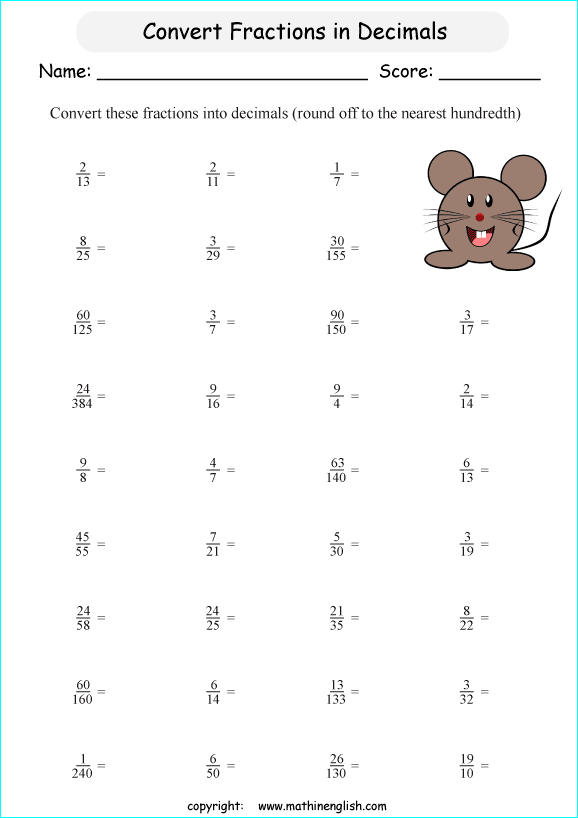 Year 6 Fractions Worksheets - fractions worksheets printable for