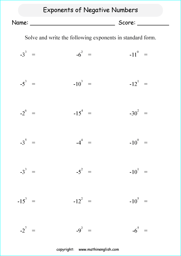 calculate-the-exponents-of-these-negative-numbers-great-exponent-and-integer-worksheet-for