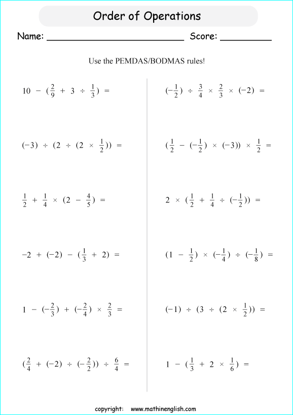 fraction-order-of-operations-worksheets-with-positive-and-negative-fractions-and-parentheses
