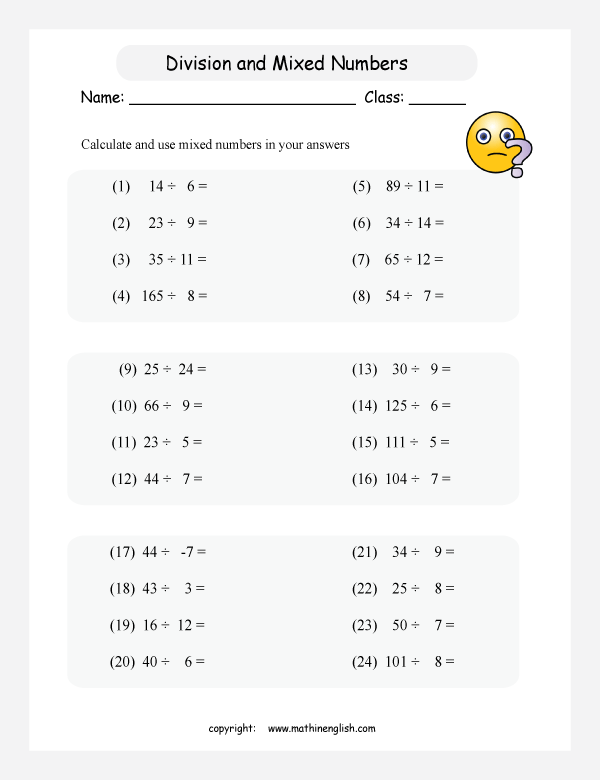 Compatible Numbers Division Worksheets