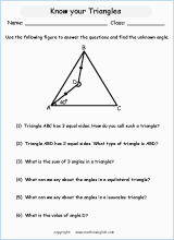  angles in shapes and polygons geometry math worksheets for primary math class 