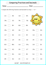 printable fraction conversion in decimals worksheets for kids in primary and elementary math class 