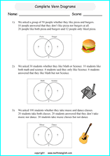 venn diagram worksheets for primary math students