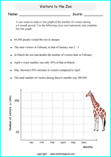 worksheets with line graphs for primary math students