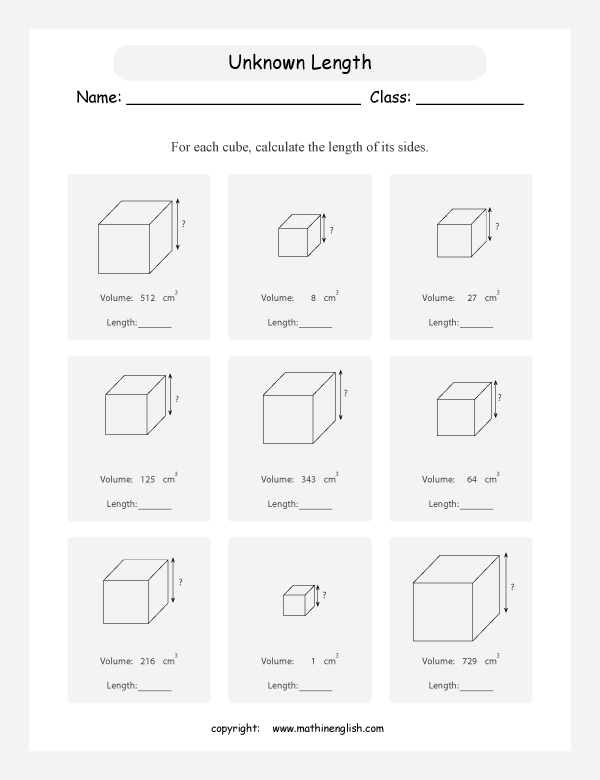 volume capacity geometry math worksheets for primary math class 