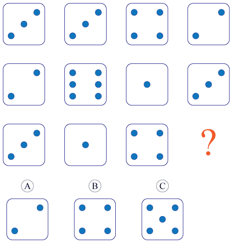 Brain teaser with dice for kids