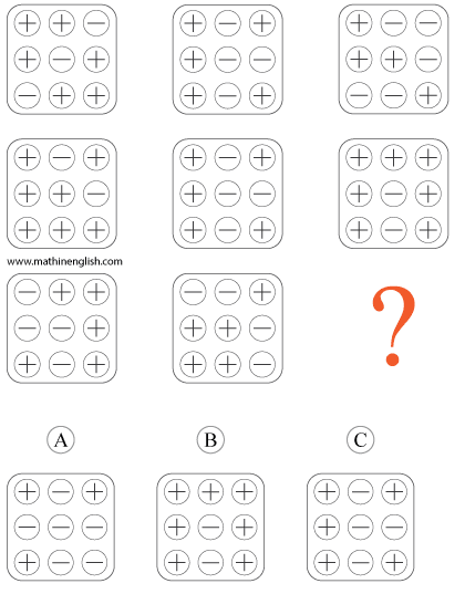 IQ logic puzzle with shapes