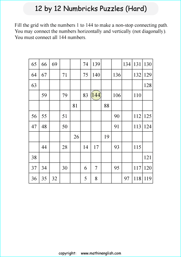Printable math, logic and number puzzle for kids to boost math skills ...