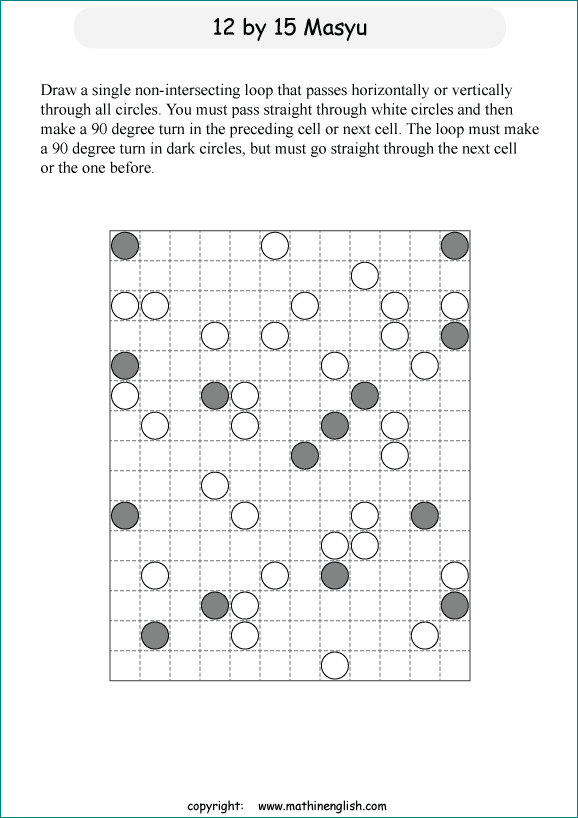 Printable math, logic and number puzzle for kids to boost math skills ...