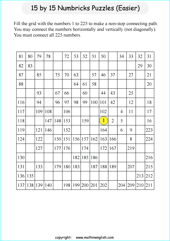 Printable math, logic and number puzzle for kids to boost math skills