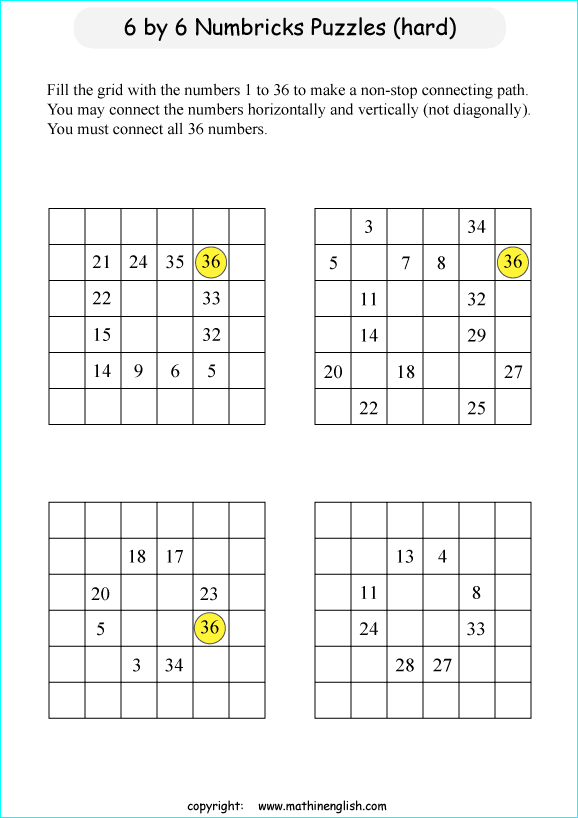 Printable math, logic and number puzzle for kids to boost math skills ...
