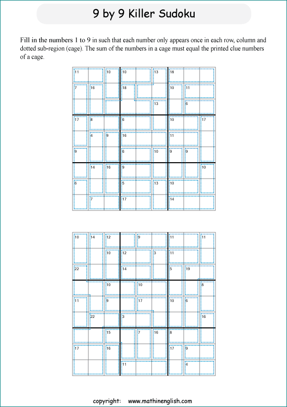Printable math, logic and number puzzle for kids to boost math skills ...