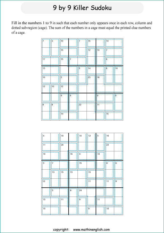 Printable math, logic and number puzzle for kids to boost math skills ...