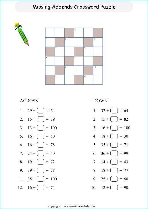 printable math logic and number puzzle for kids to boost