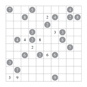 printable 10 by 10 Shikaku logic puzzle for kids