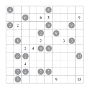 printable 10 by 10 Shikaku logic puzzle for kids