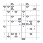 printable 10 by 15 Shikaku logic puzzle for kids