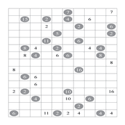 printable 10 by 15 Shikaku logic puzzle for kids