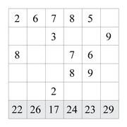 printable 10 by 6 Tenner grids math number and IQ puzzle for kids and math students