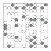 printable Japanese Masyu logic puzzle for kids and math students