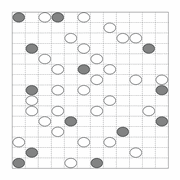 printable Japanese Masyu logic puzzle for kids and math students