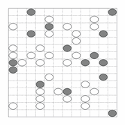 printable Japanese Masyu logic puzzle for kids and math students