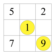 printable easy Hidato logic IQ puzzle for kids