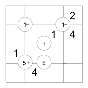 printable 4 by 4 Mathrix math calculation puzzle