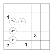 printable 5 by 5 Mathrix math calculation puzzle