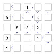 printable 5 by 5 More or Less math Sudoku for children