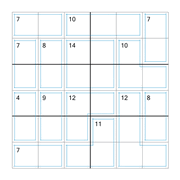 printable 6 by 6 Killer Sudoku math operations puzzle for kids and math students