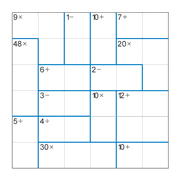 MathDoku, KenKen-like math IQ puzzles for kids and math students
