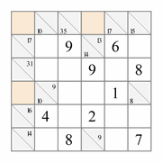 Sudoku - Your attention. Sudoku puzzle, easy level, #282 Sudoku 6x6,  separated by smaller rectangles of 2x3 cells. It is necessary to fill empty  cells with numbers from 1 to 6, each