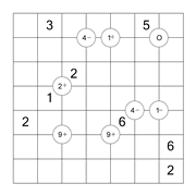 printable 7 by 7 Mathrix math calculation puzzle