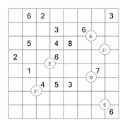 printable 8 by 8 Mathrix math calculation puzzle