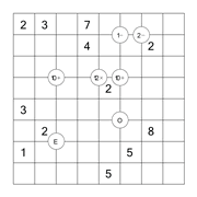 printable 8 by 8 Mathrix math calculation puzzle