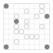 printable Japanese Masyu logic puzzle for kids and math students