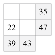 printable addition magic square puzzle for kids