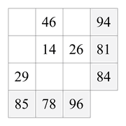 printable addition magic square puzzle for kids