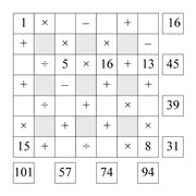 printable crossmath math number puzzle