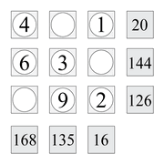 printable Fubuki multiplication skill puzzle for kids