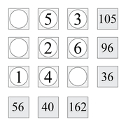 printable Fubuki multiplication skill puzzle for kids