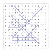 Math Word Search Puzzles in which you need to calculate the clue words