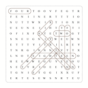 Math Word Search Puzzles in which you need to calculate the clue words