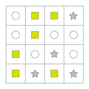 printable Shape Boxes Equation and Algebra IQ puzzle