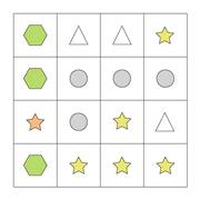 printable Shape Boxes Equation and Algebra IQ puzzle