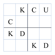 printable 4 by 4 sudoky puzzle for kids