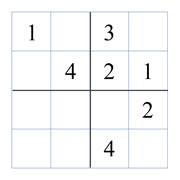 Printable Sudoku Puzzles for Kids - 4x4 - Easy